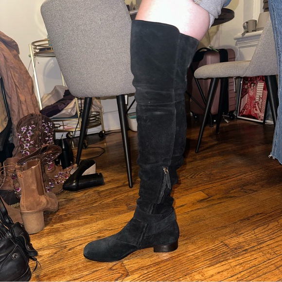 Gucci Dionysus suede over the knee boots size 37 1/2 black - Picture 11 of 16